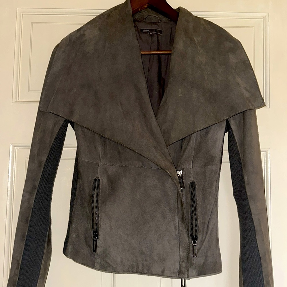VINCE Leather Moto Jacket XS